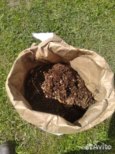 Навоз кроличий, конский в мешках