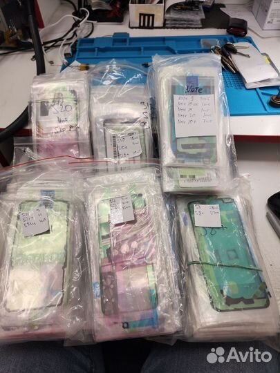 Samsung проклейки, скотч на заднюю крышку