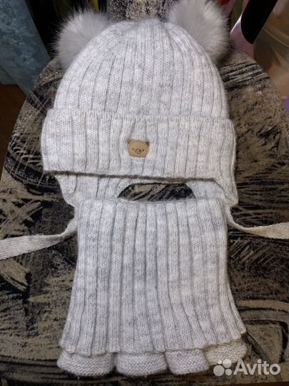 Шапка и снуд детский
