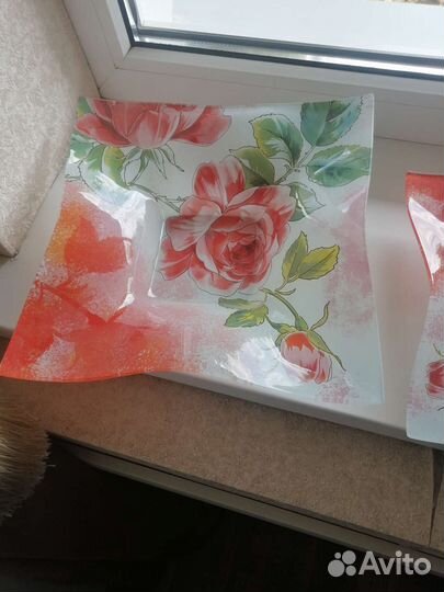 Набор посуды новый. Стекло. В отличном состоянии