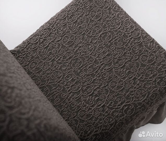 Чехол на стул со спинкой на кухню, цвет Коричневый