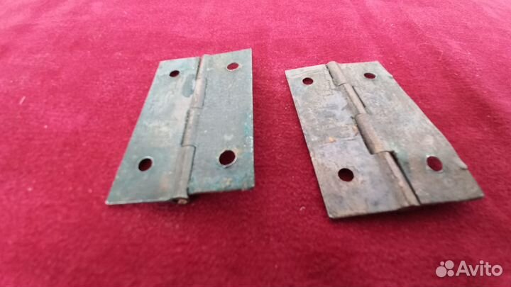 Петли латунные декоративные для бани мебели винтаж