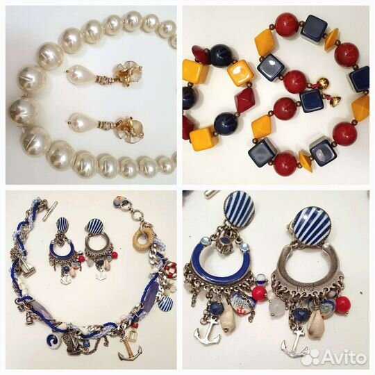 Бижутерия, винтаж, Натура кольца колье браслеты