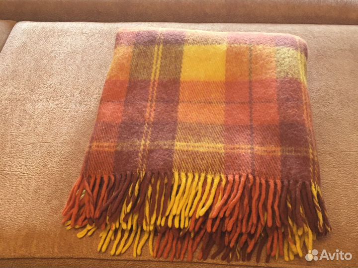 Плед 100 шерсть новый