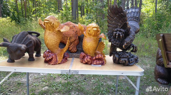 Рыба деревянная