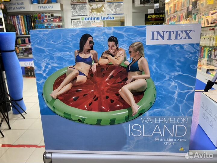Надувной матрас арбуз