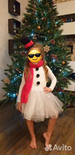Костюм Снеговик новогодний.104-116