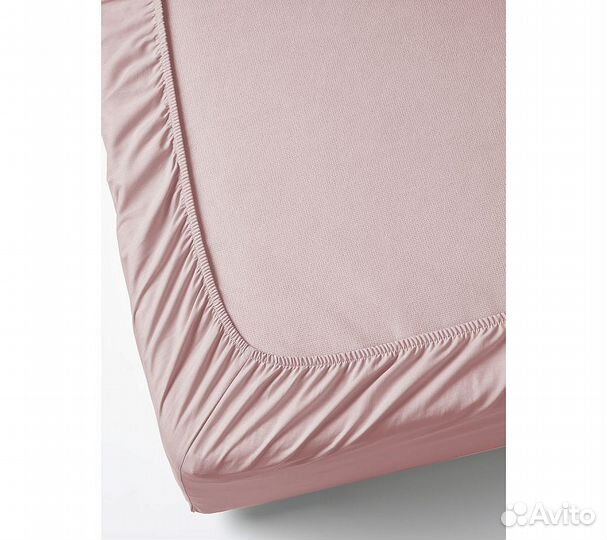 Простынь GoodNight Сатин 180х200х20 Розовый на рез