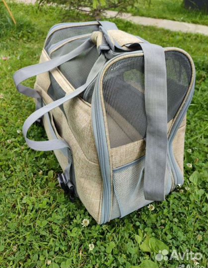 Переноска авио с металлической фурнитурой