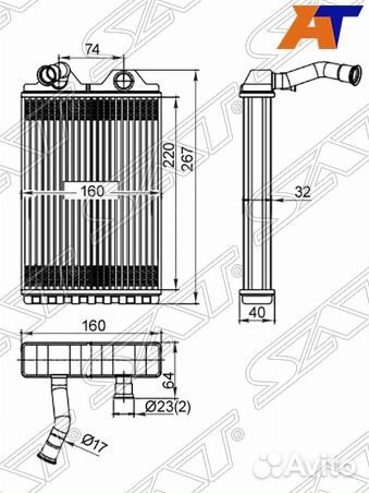 Радиатор отопителя салона toyota camry USA