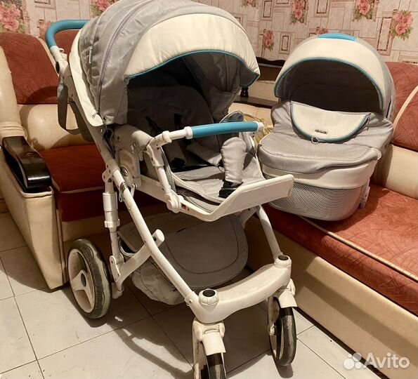 Коляска 2 в 1 adamex Monte Карбон
