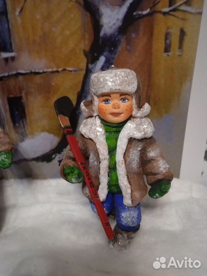 Ватные ёлочные игрушки 