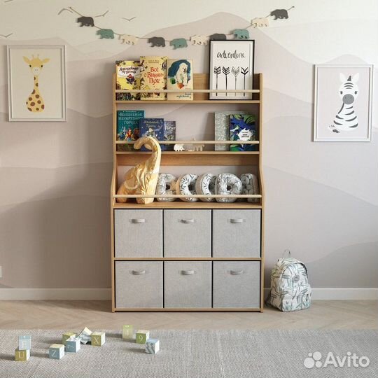 Стеллаж детский Бумми 6 развивающий Монтессори