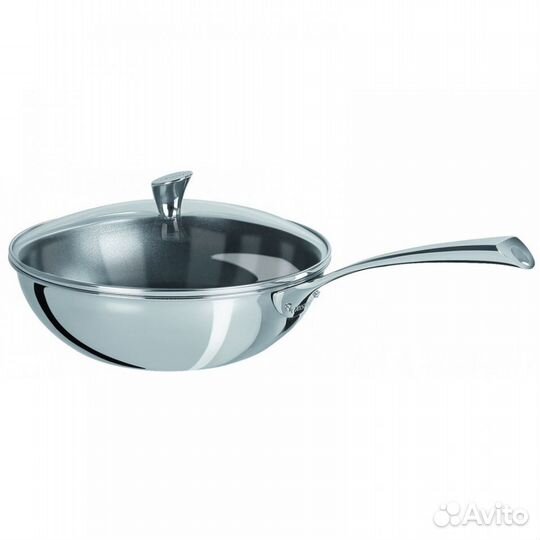 Вок Триламин Кастелин, 24 см, + выпуклая стеклянна