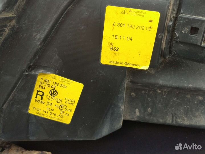 Фары Фольксваген Шаран 2005 г