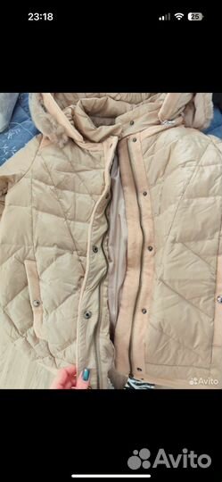 Куртка с натуральным мехом и шерстью 42-44