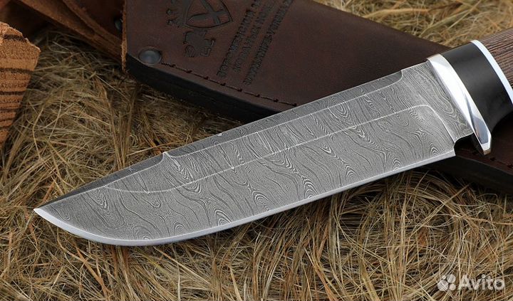 Нож Барракуда сталь дамаск, рукоять венге-черный г