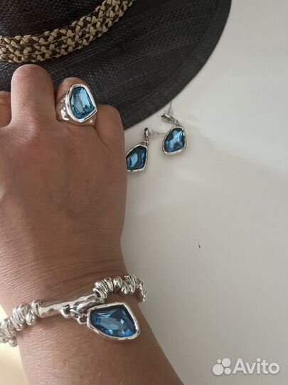 Серьги браслет кольцо