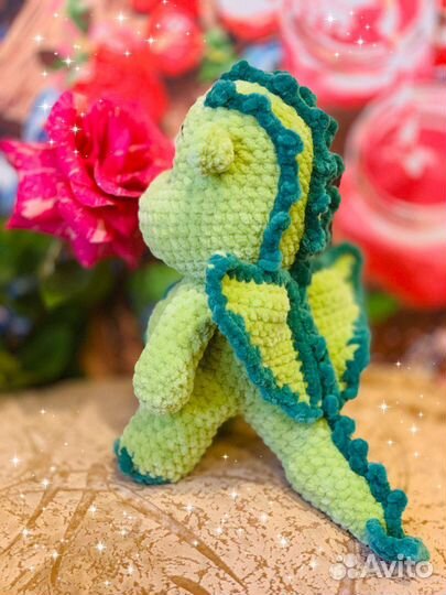 Вязаный дракон, игрушки ручной работы для детей