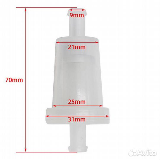 Топливный фильтр для мотоциклов Partibus 7мм