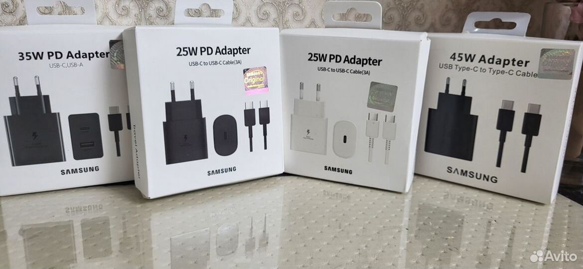 Быстрое зарядное устройство Samsung 25,35,45, 65W