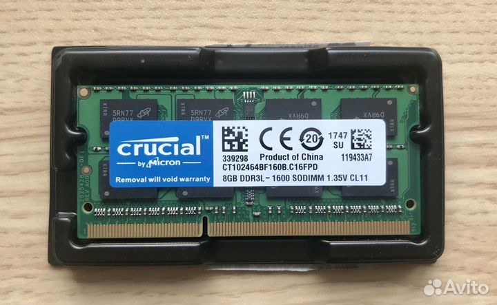 Память для ноутбука 8Gb 1600Мгц DDR3/ddr3l (новая)