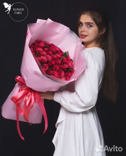 Эквадорская роза 60 см. Букет роз. Доставка