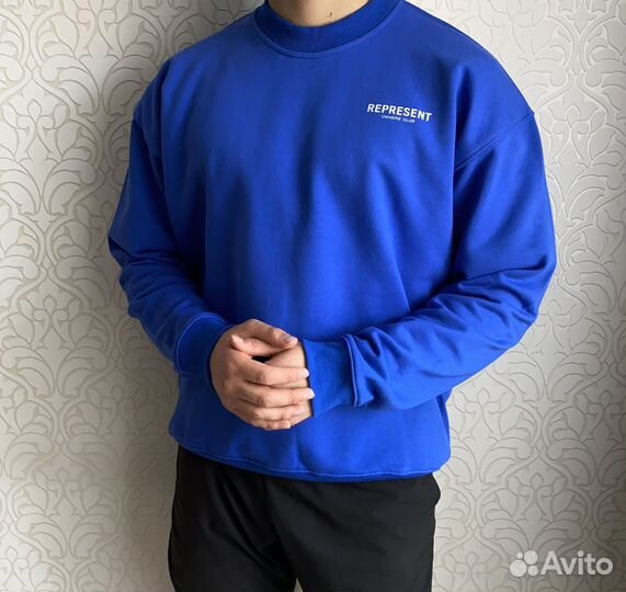 Свитшот Represent синий (унисекс)