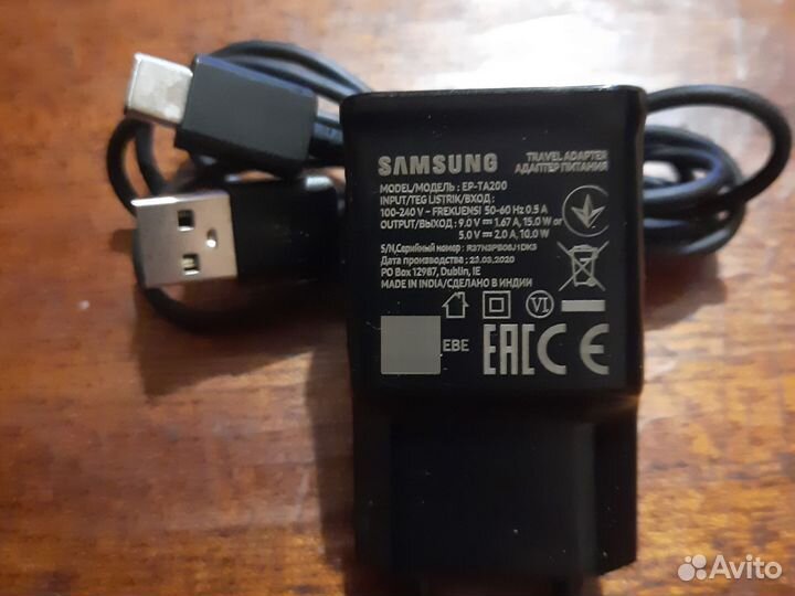 Зарядка samsung EP-TA200(оригинал)