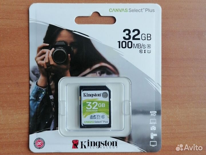 Карта памяти sdhc Kingston Canvas Selekt Plus 32GB