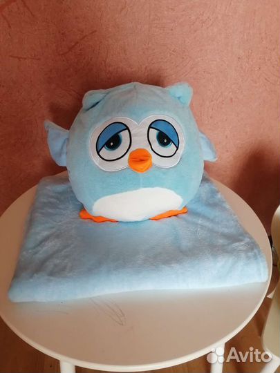 Мягкая игрушка-подушка Сова с пледом 3 в 1