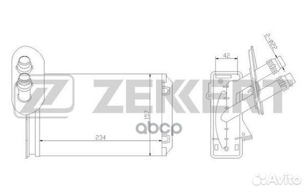 Радиатор отоп. Audi A3 II 03- TT II 98- Seat