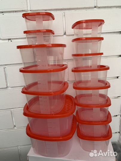 Контейнеры для еды и круп 15 шт новые