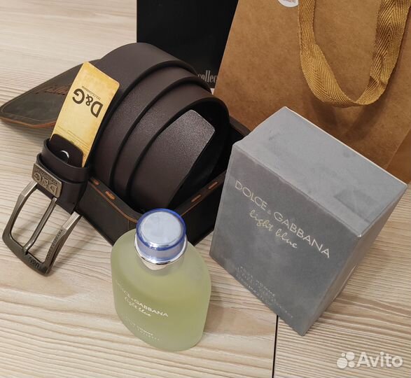 Набор Dolce gabbana парфюм + мужской ремень