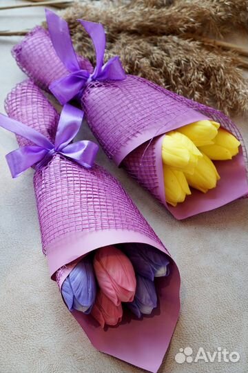 Мыло ручной работы - Букет тюльпанов