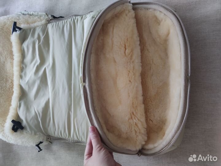 Меховой конверт в коляску овчина Mansita