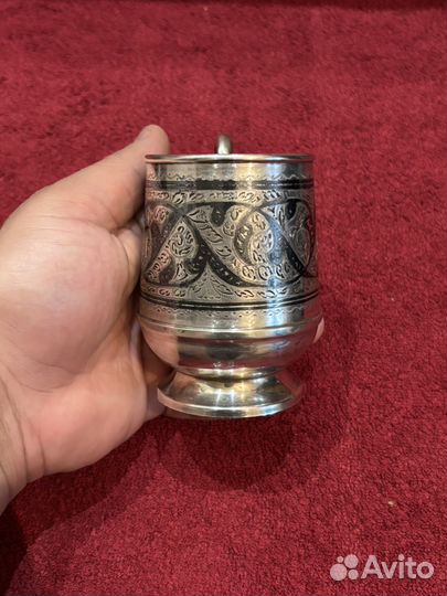 Стакан серебро 875