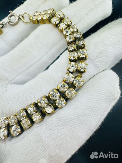 Винтажный браслет Англия кристаллы