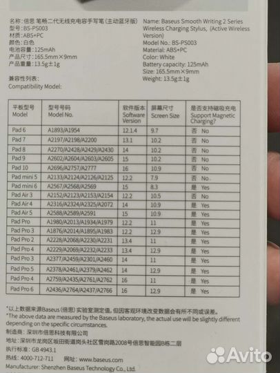 Стилус для iPad 2 поколения Baseus