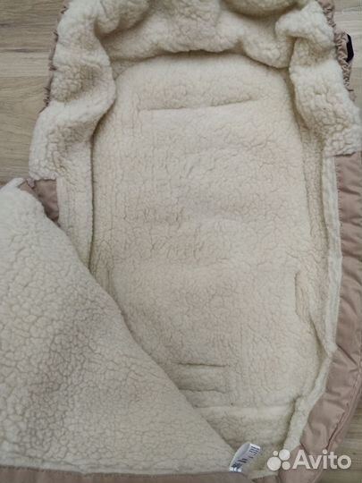 Зимний конверт в коляску на овчине