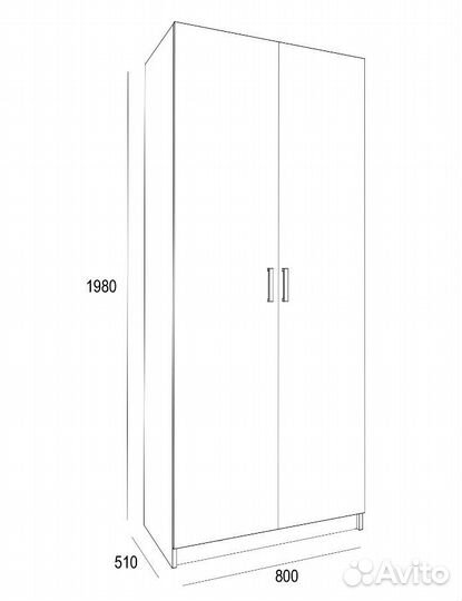 Шкаф распашной космос
