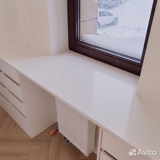 Подоконник из искусственного камня кварц акрил