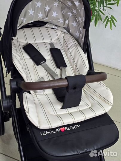 Коляска с реверсивным блоком Luxmom Aeies A2/Black