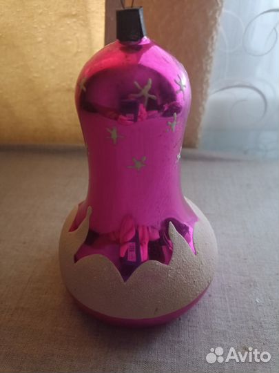 Елочная игрушка СССР колокол