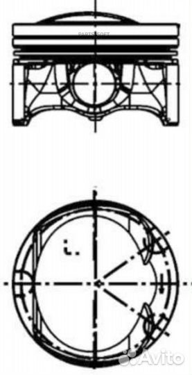 Kolbenschmidt 41197600 Поршень dm.82.51x1.2x1.2x2
