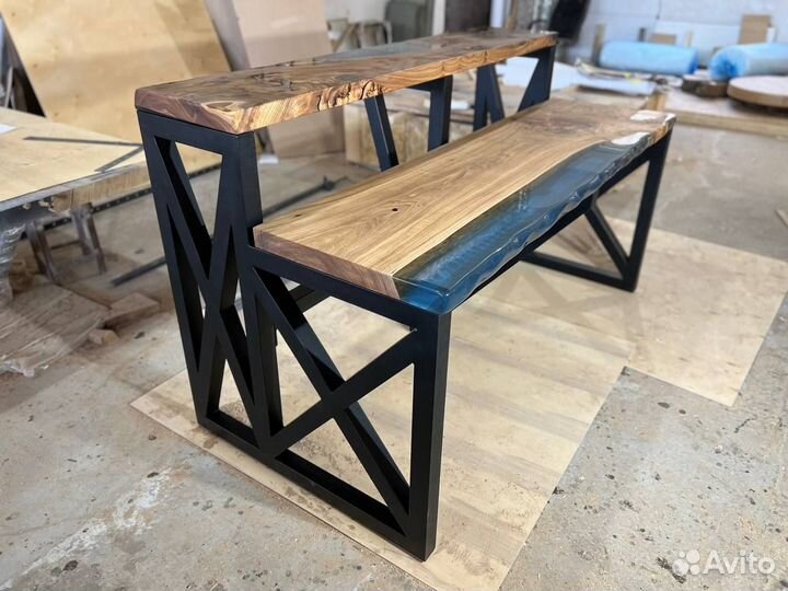 Барная стойка из массива карагача лофт