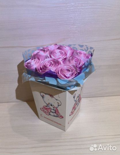 Букет из атласных лент