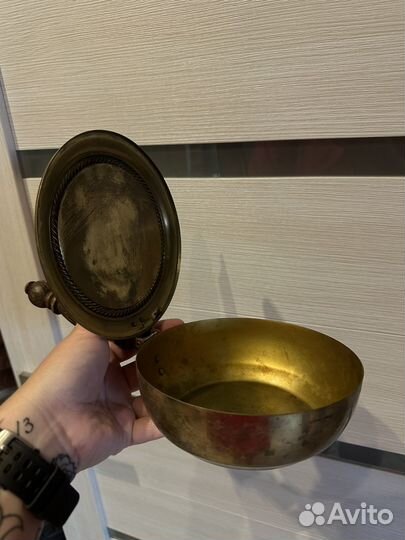Латунный ковш/ латунная сковорода с крышкой