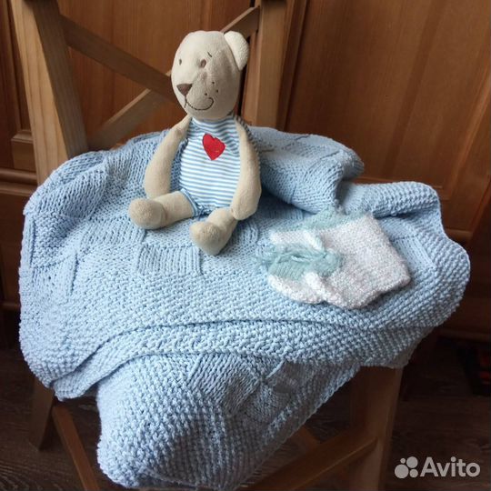 Плед детский вязаный хлопок