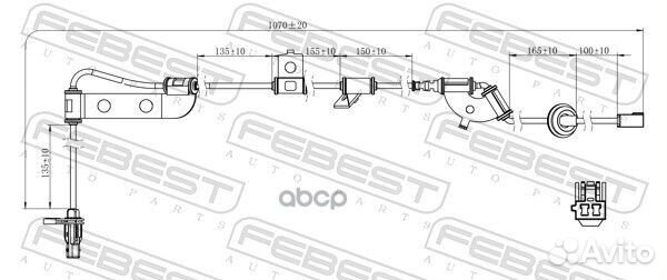 Датчик abs задний левый 12606013 Febest